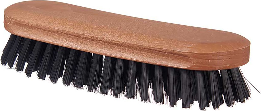 SCHUHBÜRSTE 17,5cm aus Kunststoff Holzoptik Schuhputzbürste Produktbild 
