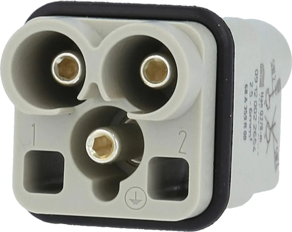 HARTING Han Q2/0 Inserto Maschio 40A 830V 09120022651 | Shop Online