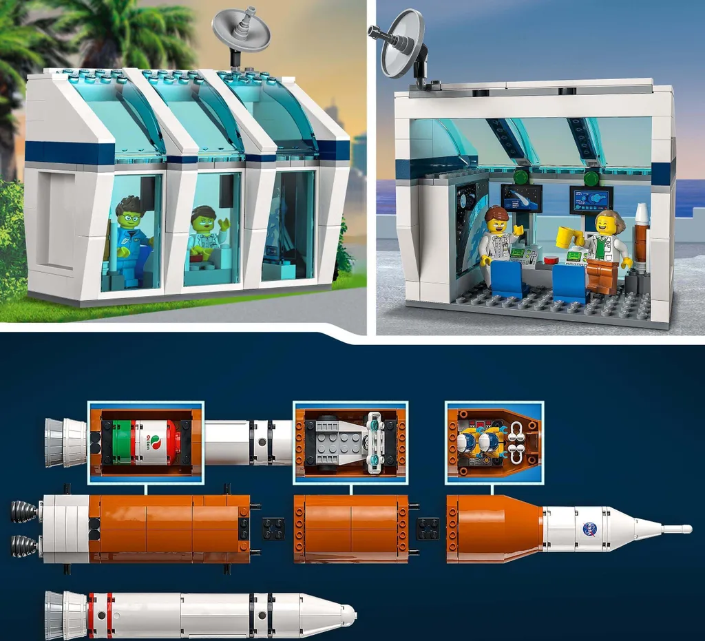 Jeu de construction centre spatial LEGO 60351 avec fusée et figurines - 33