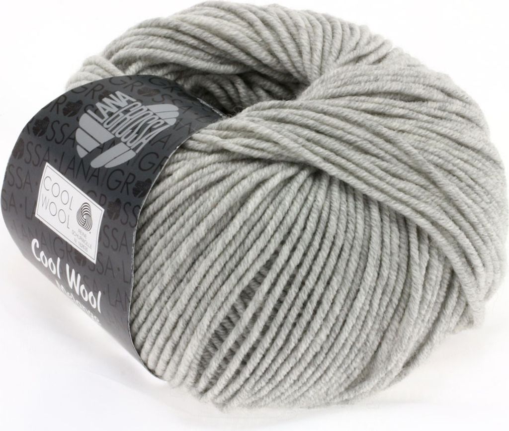 Lana Grossa Cool Wool 2000 Mélange 443  Hellgrau meliert Produktbild 