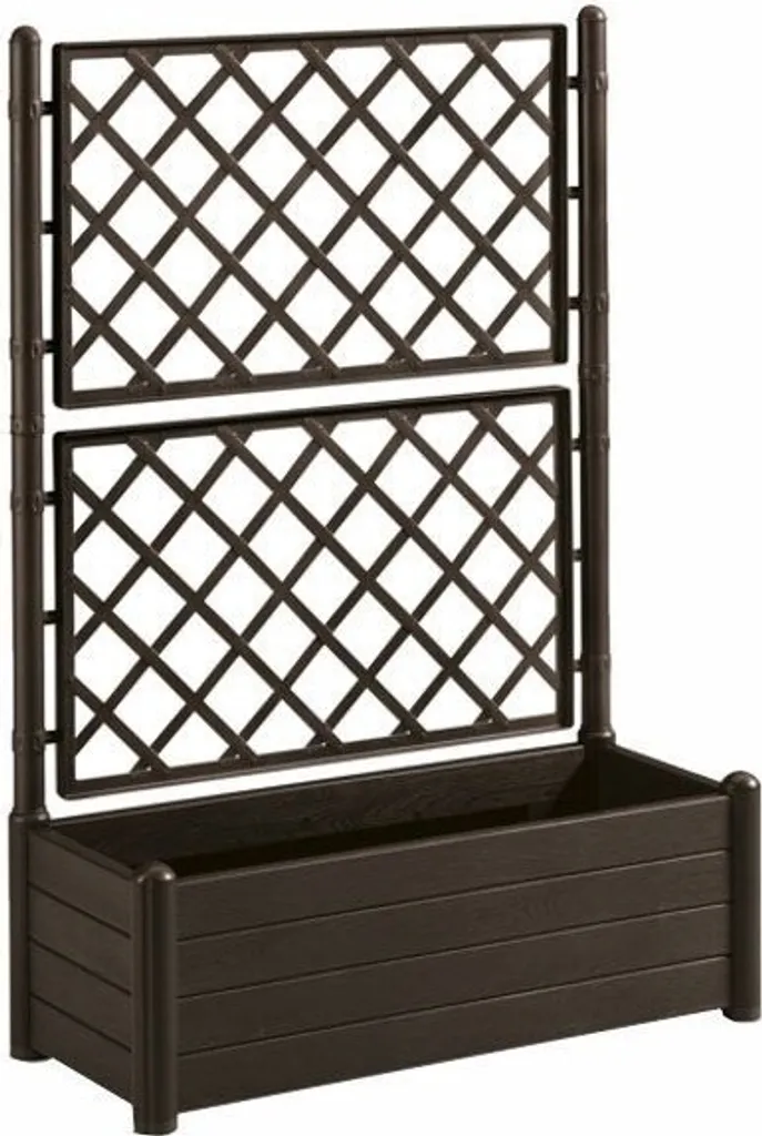 Jardinière d'extérieur décorative marron, vase à plantes grande capacité