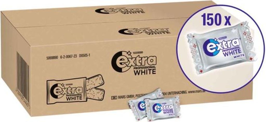 Extra® PROFESSIONAL WHITE Kaugummis 300 Dragees Produktbild 