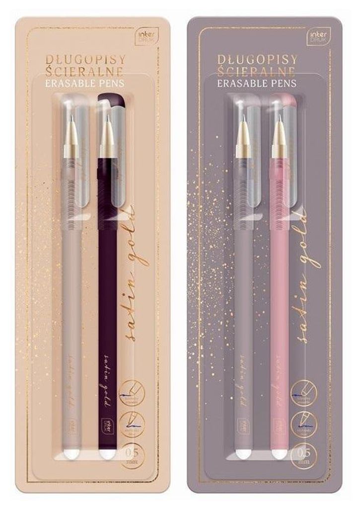 Długopis ścieralny Satin Gold 2szt Produktbild 