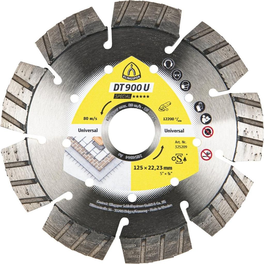 Klingspor DT 900 U Diamanttrennscheiben, 125 x 2,4 x 22,23 Produktbild 