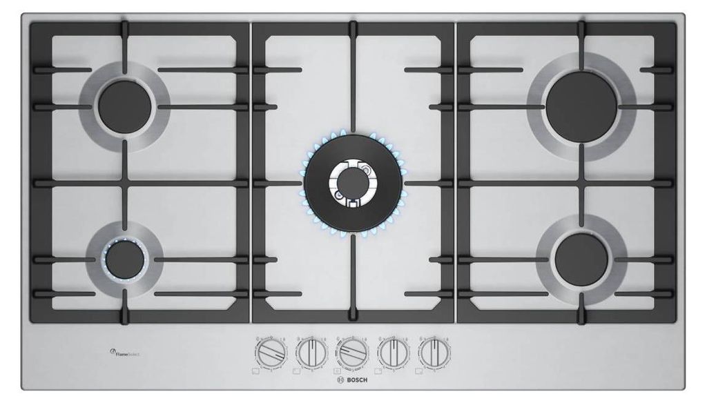 Bosch Gaskochfeld Serie 6 5 Zonen 12500W Edelstahl - Produktbild 