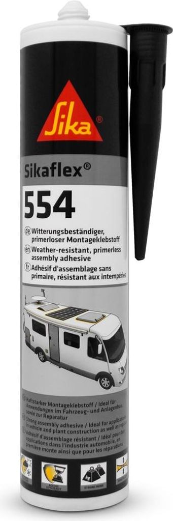 Sikaflex 554 schwarz 300ml Kartusche 12 Stk Produktbild 