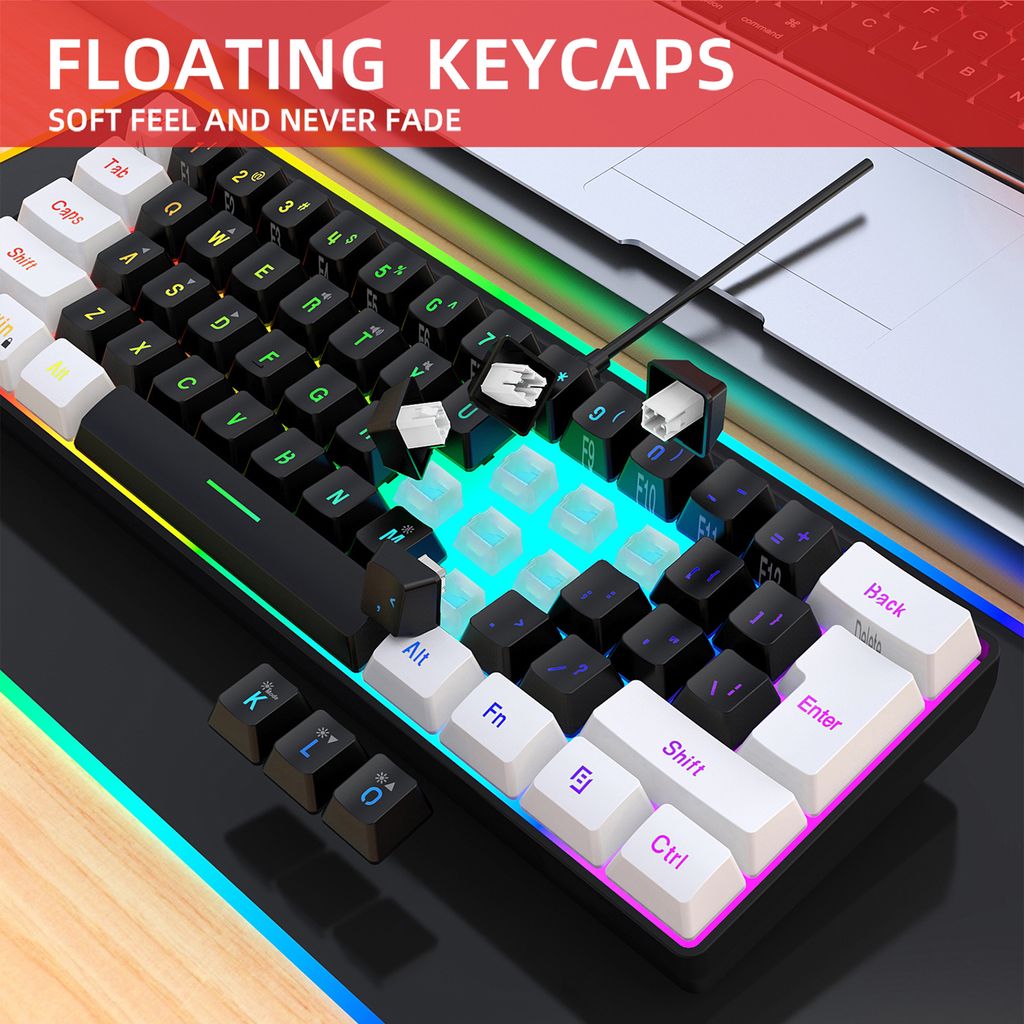 HXSJ V700BW+A869 USB-Computer-Tastatur und -Maus-Kit mit Produktbild 12