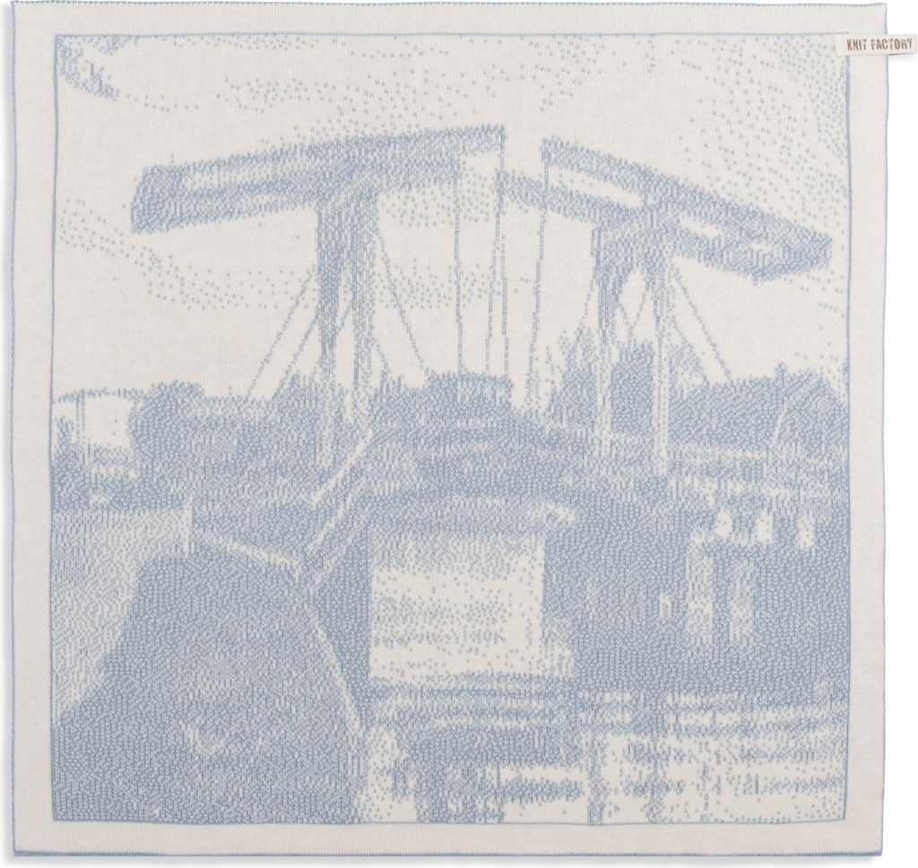 Knit Factory Küchentuch Brücke - Ecru/Grau - 50x50 cm