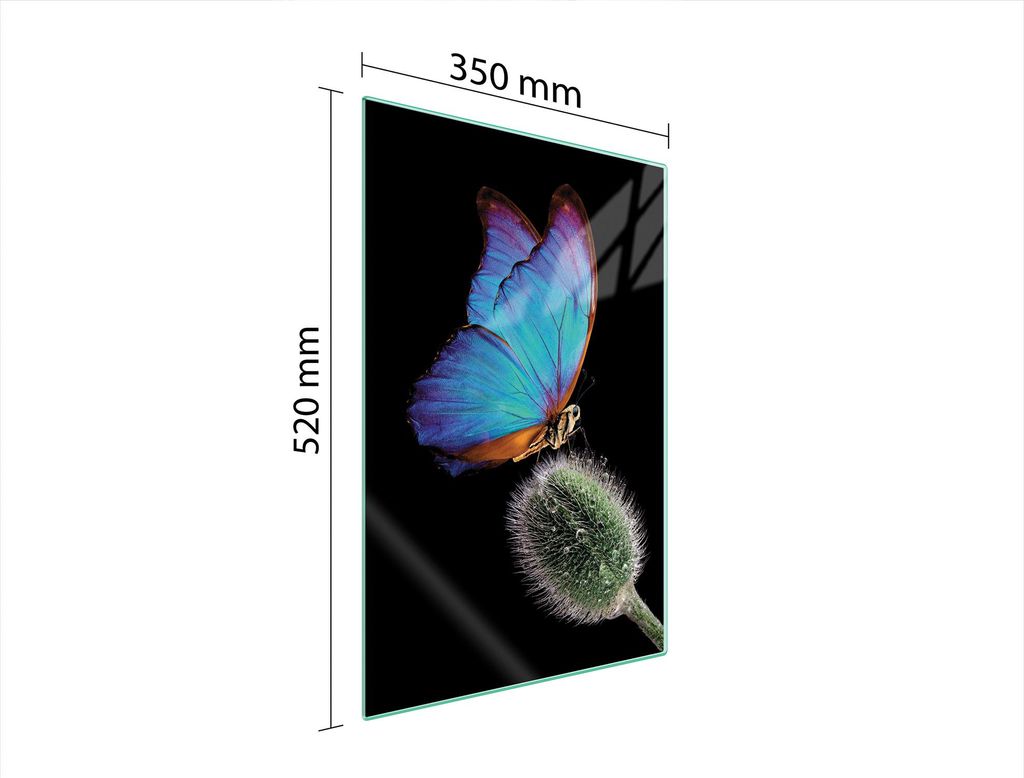 Glasschneidebrett 35x52 Schmetterling