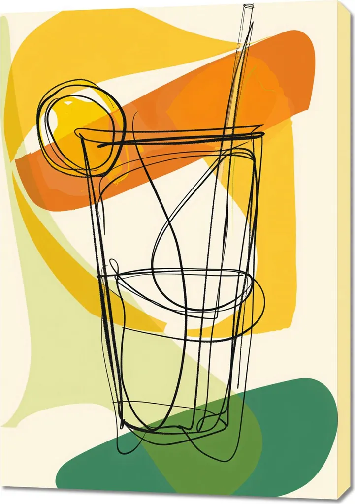 Quadro su Tela Cocktail Artistico 70x100 | Prodotto Artigianale