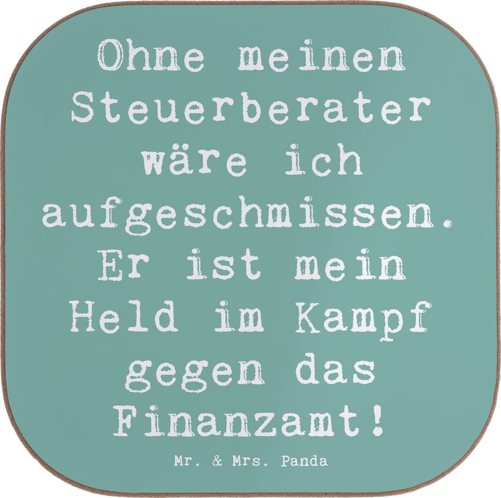 Mr. & Mrs. Panda Flaschenuntersetzer Spruch Steuerberater Produktbild 
