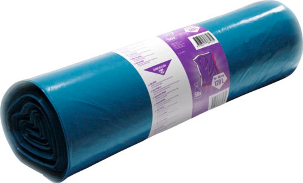 RAKKUUN Müllsäcke 120 l blau 50 Stück