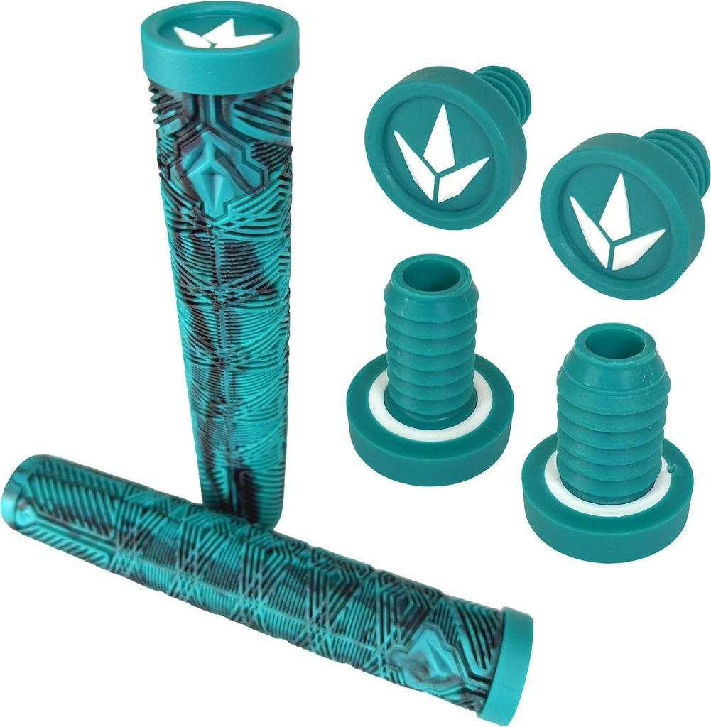 Blunt Stunt-Scooter / BMX Griffe V3 Soft 160mm Lang teal / schwarz