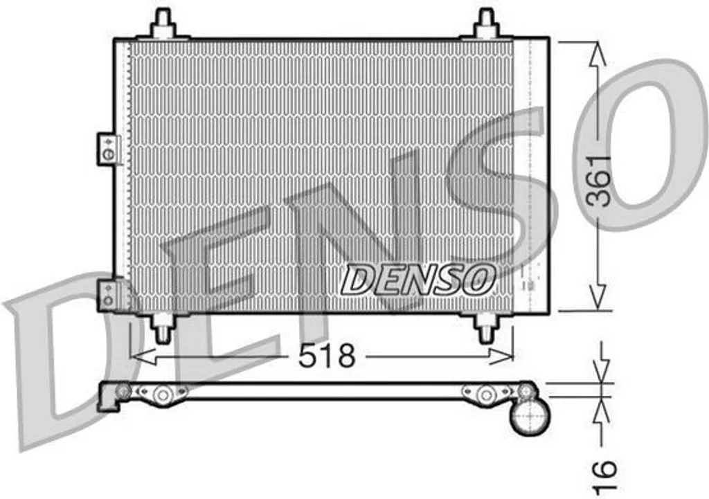 Condenseur DENSO DCN07006 - 9645964780 pour Xsara, Partner (5, G) - OE