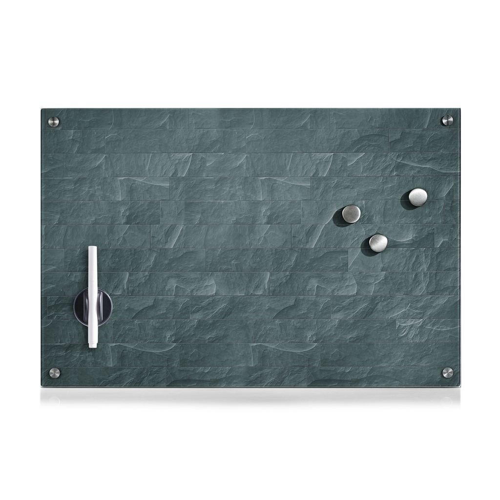Zeller Memobord "Stonewall", Glas, anthrazit 60x40