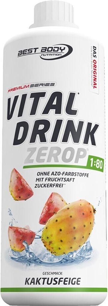 Best Body Nutrition - Vital Drink Zerop - 1000 ml Flasche, 1 x 1000 ml Flasche, Geschmack: Kaktusfeige