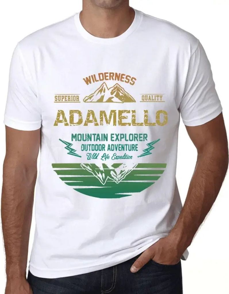 Herren Grafik T-Shirt Outdoor-Abenteuer Wildnis Bergforscher adamello – Outdoor Adventure, Wilderness, Mountain Explorer Adamello – Öko-Verant...