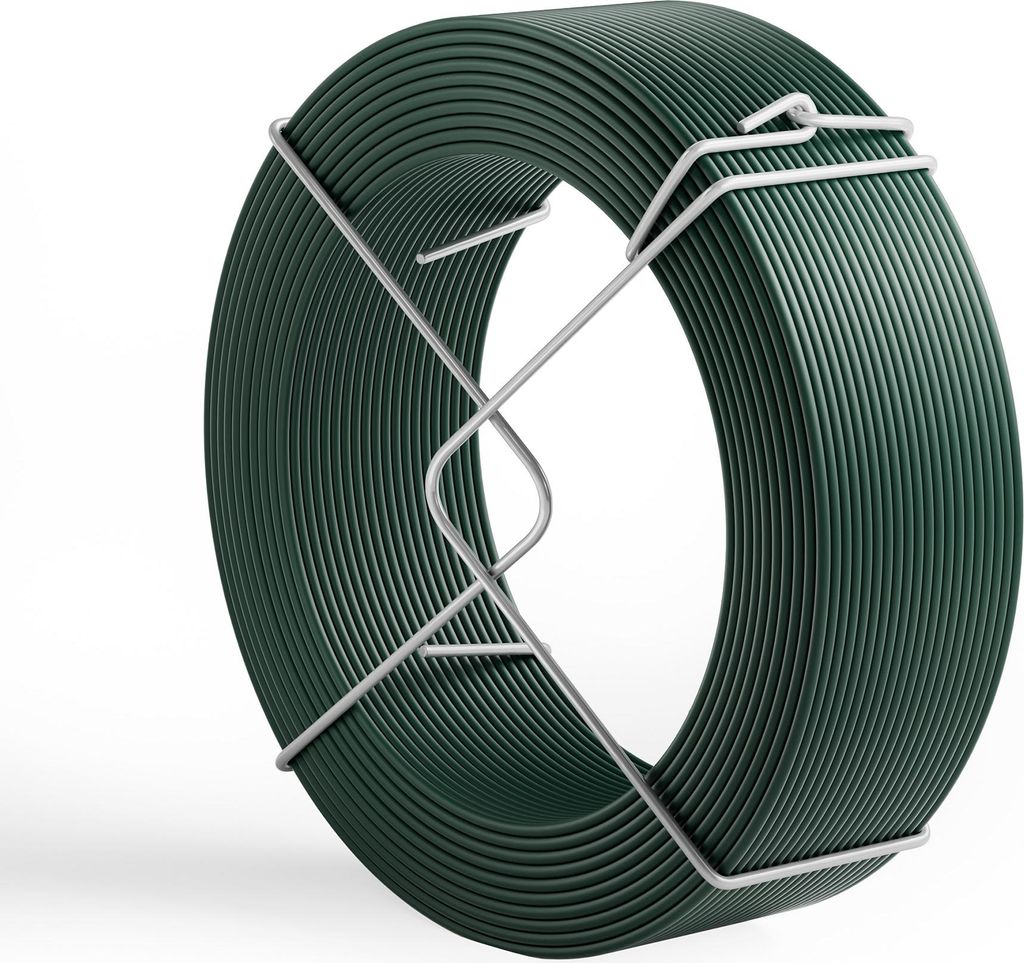 Wiltec Fil de jardin – Ø 2 mm x 50 m – en Acier revêtu de Image du produit 