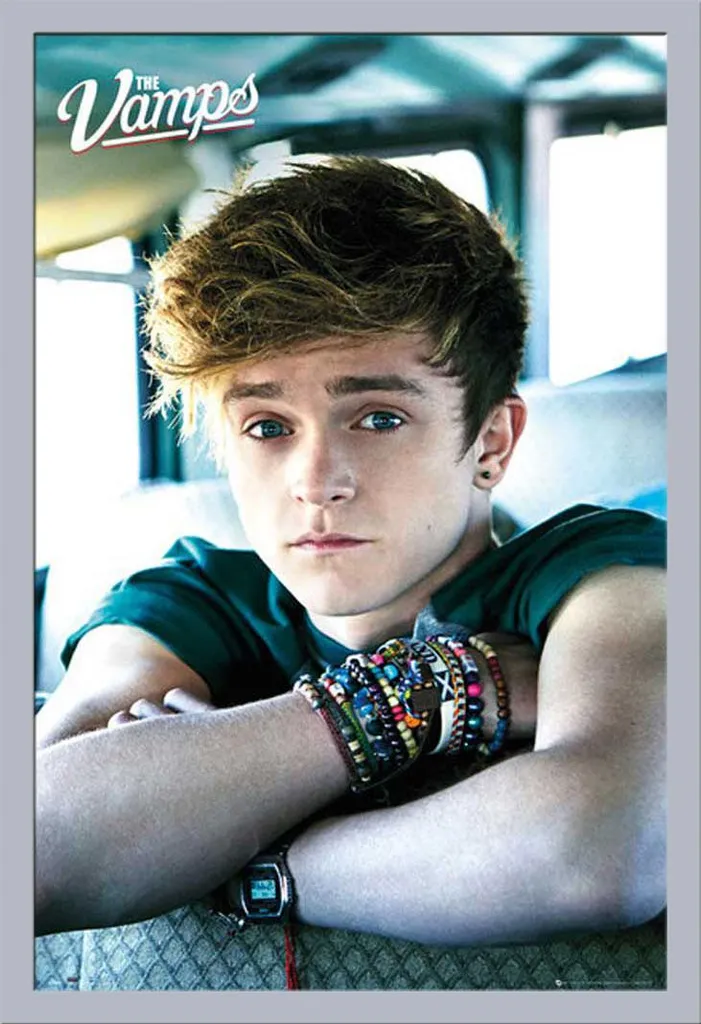 Arredamento Parete: Poster The Vamps Connor + Cornice Silver Shinsuke