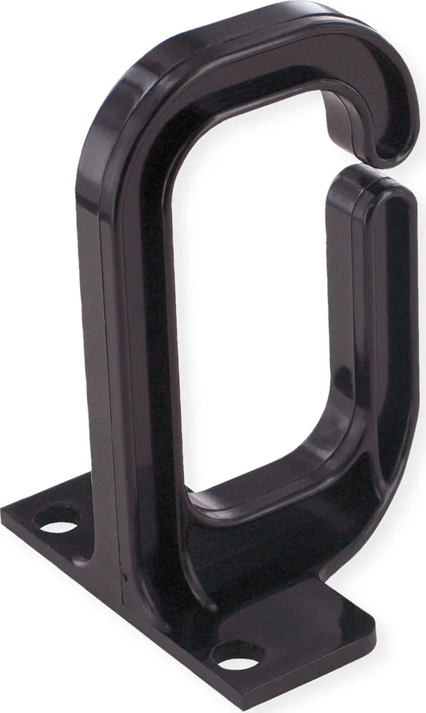 VALUE Occhiello per Cavo 40x80mm | Passacavi Rettangolare Nero in Plastica