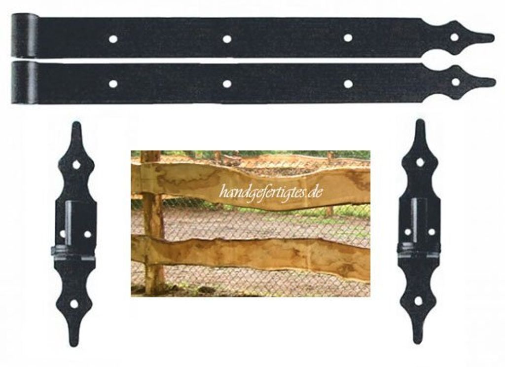 Torbeschläge- historische Tore 2 Torbänder 60cm mit Kloben Torband Ladenband