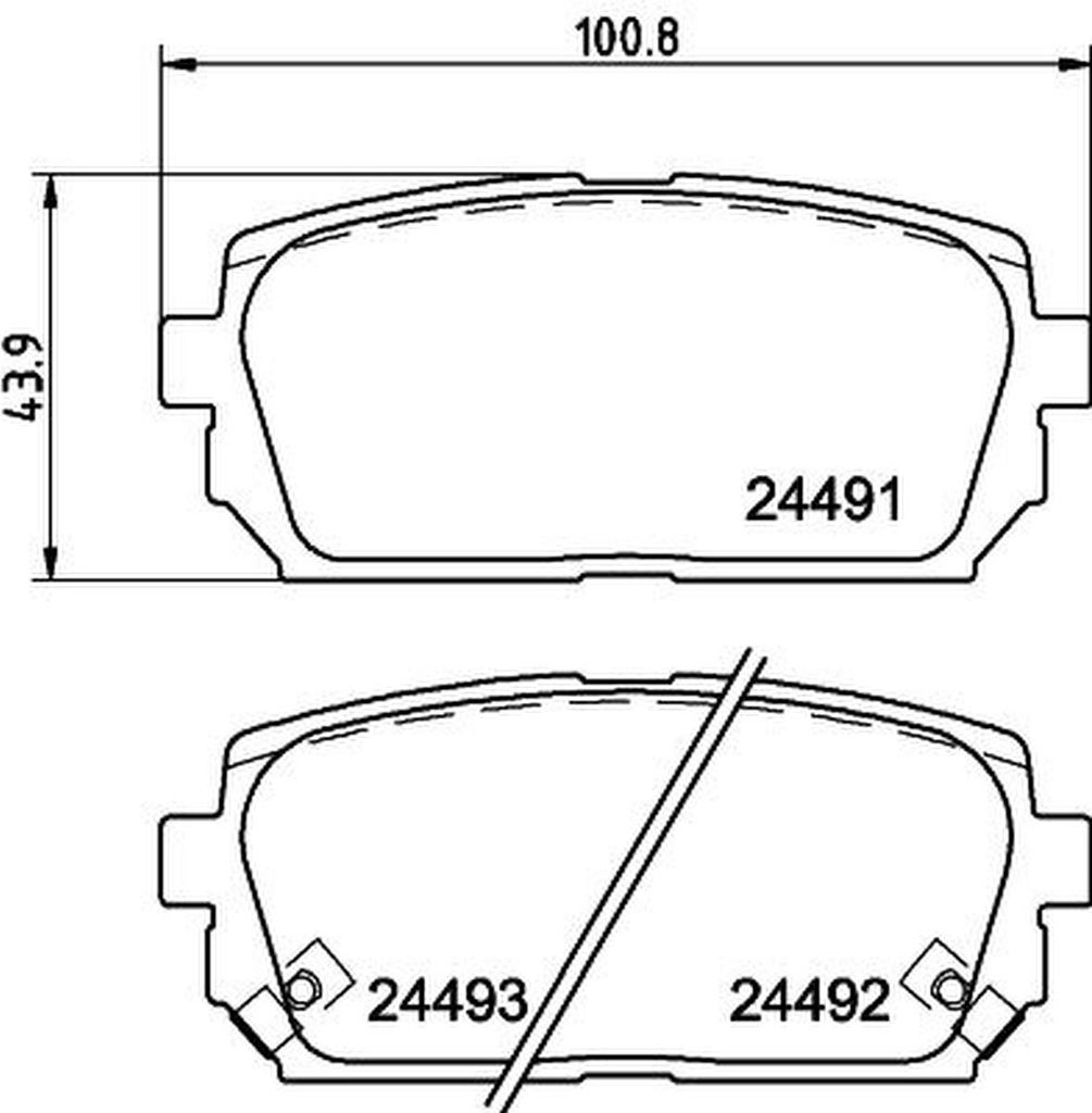 HELLA Bremsbeläge Satz Hinten Bremsklötze für HYUNDAI SONATA VI (YF) 8DB 355 012-971
