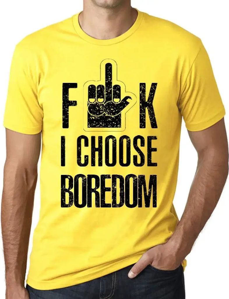 Herren Grafik T-Shirt F**k ich wähle boredo – F**k I Choose Boredo – Öko-Verantwortlich Vintage Jahrgang Kurzarm Lustige Druck Geburtstag Ges...
