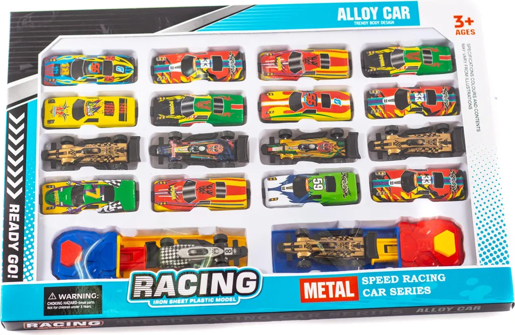 Idée cadeau enfant : lot de 18 petites voitures de course