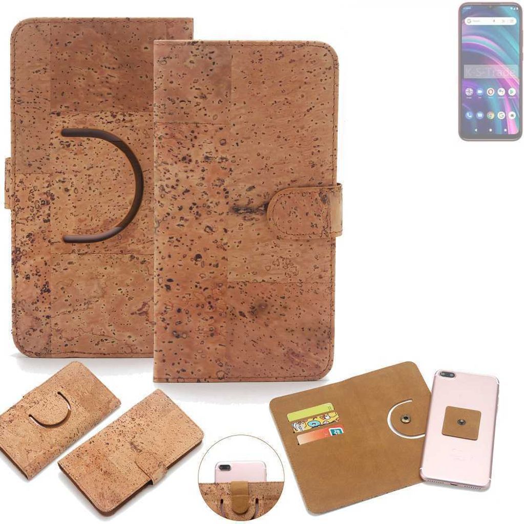 K-S-Trade Handy Hülle Schutz Hülle kompatibel mit BLU G51 Handyhülle Schutzhülle Korkhülle Kork-Hülle 1x