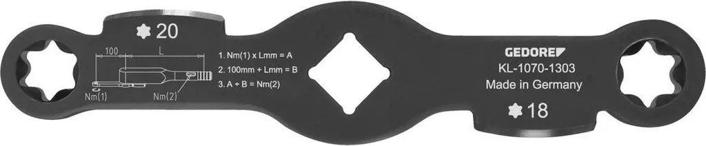 Clé GEDORE KL-1070-1303 : Débloquez facilement les vis Torx E18 E20 - 2