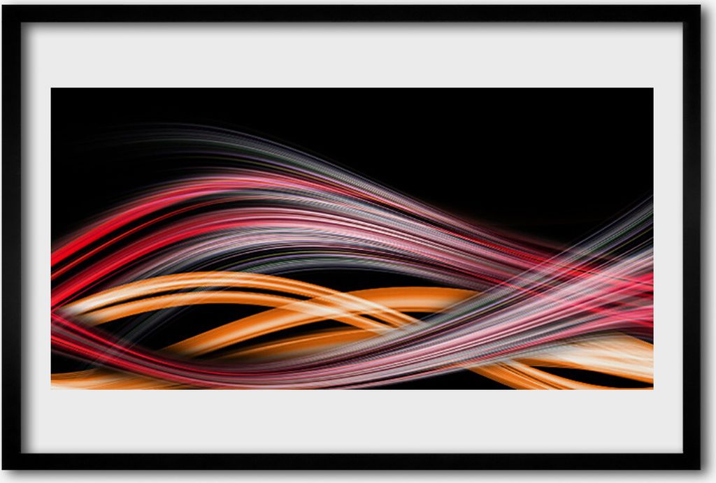 Bild 60x40 MDF-Rahmen Wandkunst Abstraction Graphics