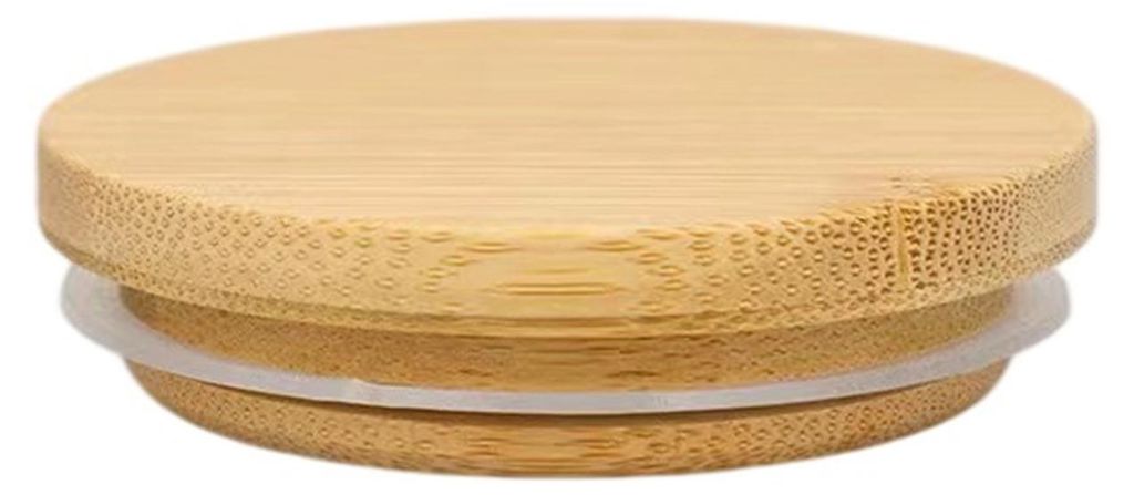 Runder Bambusdeckel für Gläser, Becher und Tassen – luftdichter Holzdeckel für Dosen, Teedosen und Aromaflaschen – lebensmittelecht, auslauf...