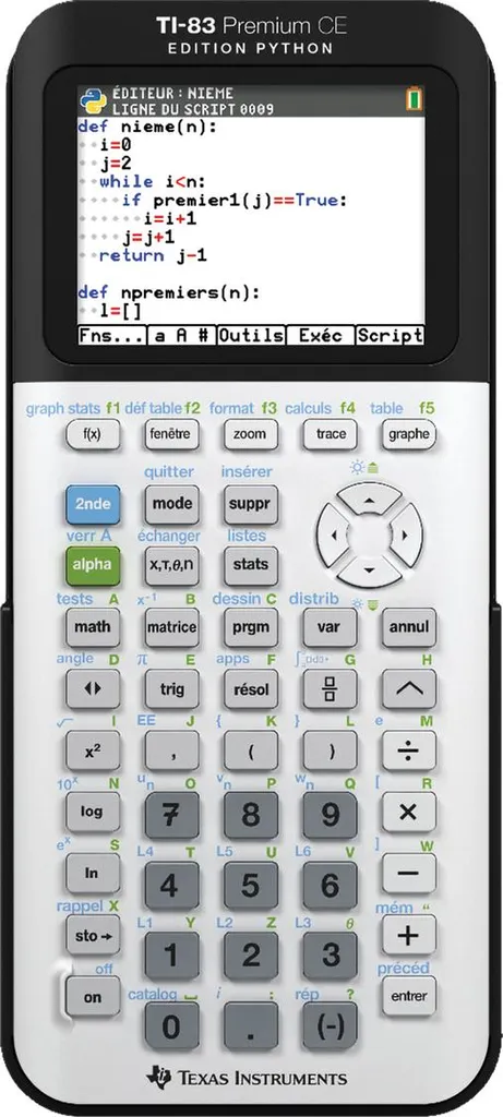 Calculatrice lycée TI-83 Premium CE Python pour baccalauréat