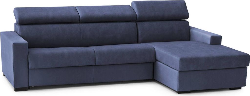 Festes Sofa Mikaela, Ecksofa, 100% Italy, Sofa im Wohnzimmer mit Chaiselongue, in gepolstertem Stoff - Rechte Containerhalbinsel, mit schmalen Arm...