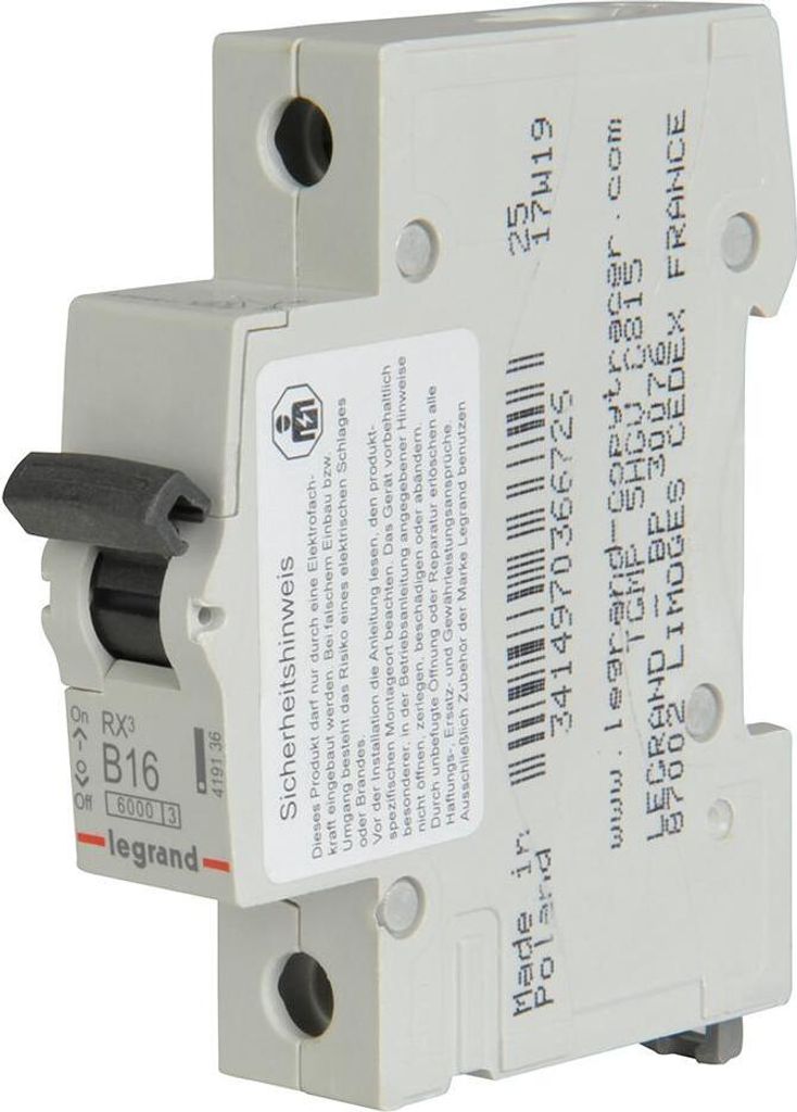 Interruttore automatico 1p B 16A 6kA Immagine del prodotto 