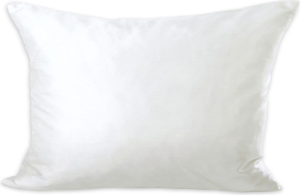 Kissenhülle Wildseide Optik uni 30x50 cm weiß
