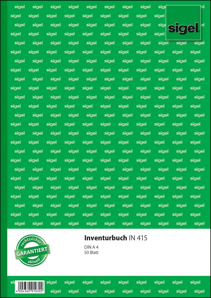 SIGEL IN415 Inventurbuch, A4, 50 Blatt Produktbild 