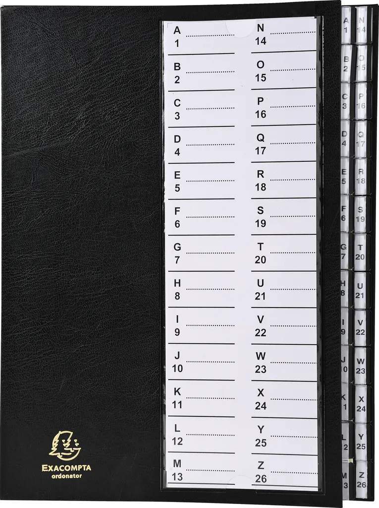 Organiser ses Documents A4 avec le Trieur Exacompta 26 Cases Noir 621226E