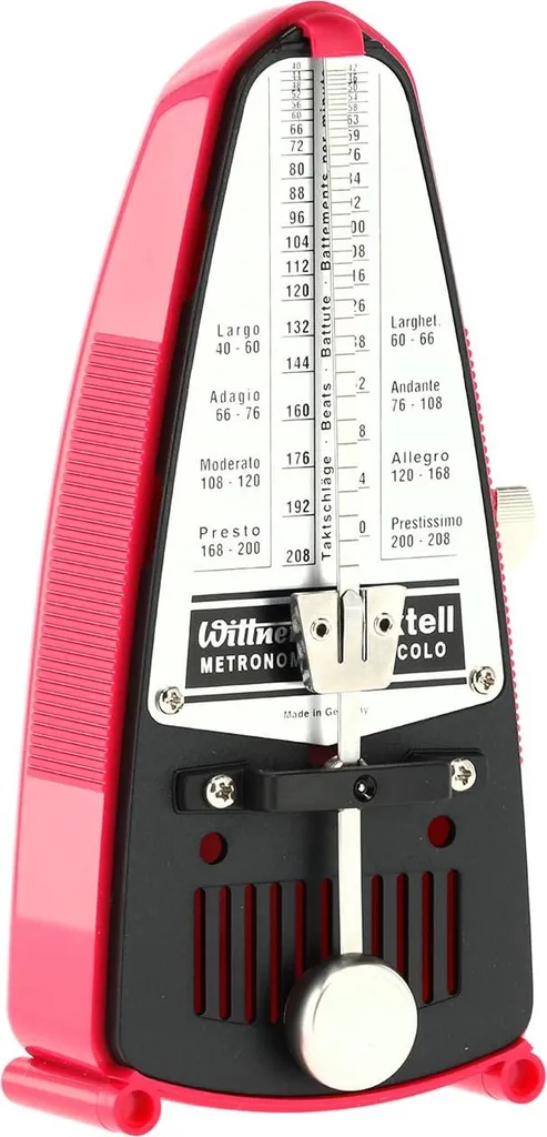Métronome Mécanique de Poche Wittner Taktell Piccolo Rose Foncé