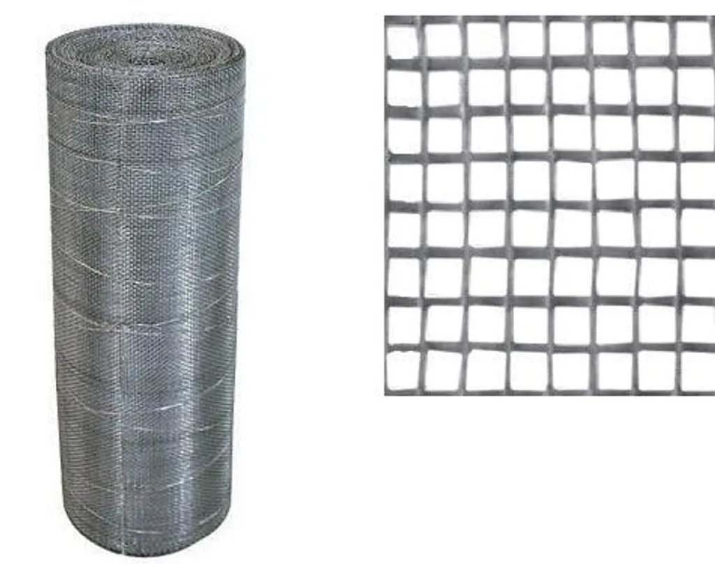 Grillage à mailles carrées galvanisé 4x4 mm rouleau de 20 m