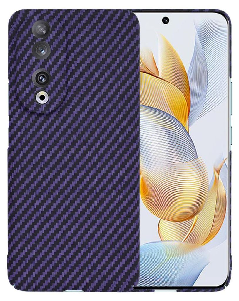 Techsuit Carbonite FiberShell Back Cover Hülle für HONOR 90 - Lila