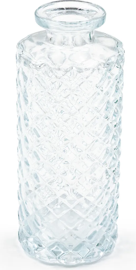 Vase Soliflore en Verre Blanc - Lot de 5 Vases Modernes pour Fleurs Sèches