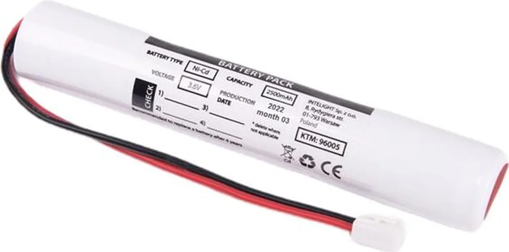 Batterie NiCd 3.6V 2500mAh Vella 250 3H 96005 pour Éclairage de Secours