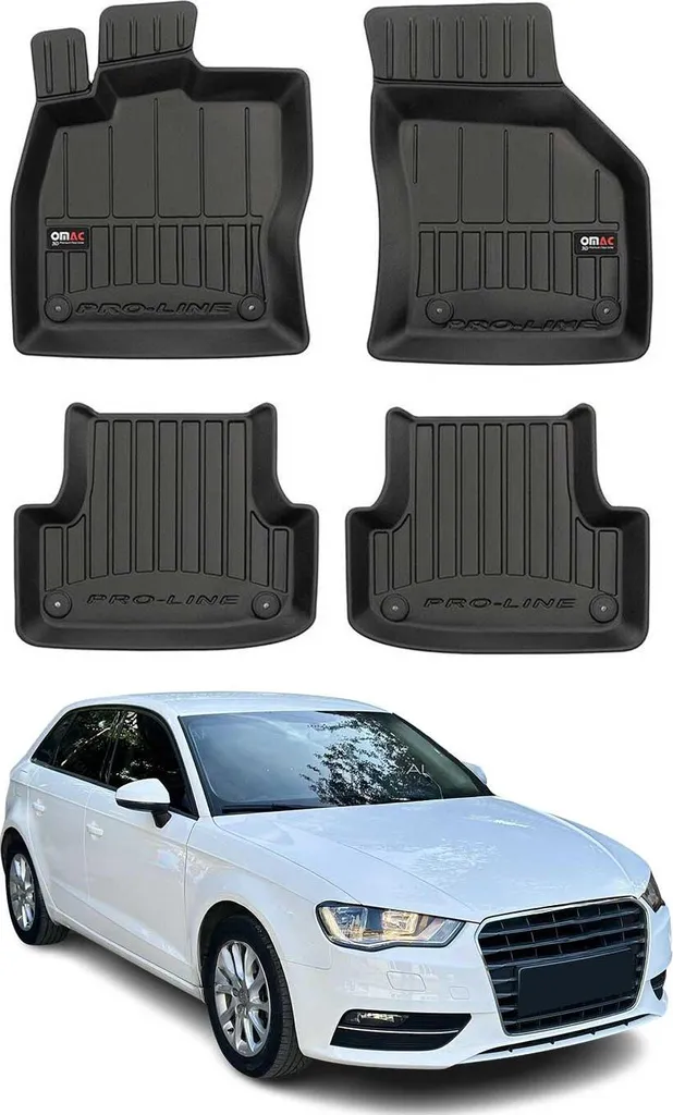 Set Tappetini 3D TPE Audi A3 8V (12-20) Sportback/Limo - Taglio Laser