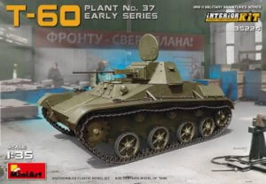 MiniArt MA35224 Char T-60 Usine 37 Série Précoce avec Kit Intérieur 1/35