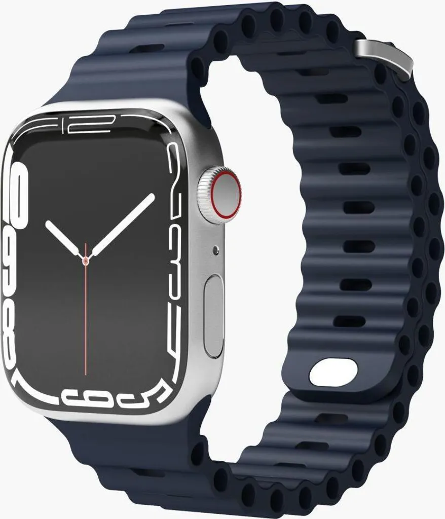 Vonmählen Wave Band Blue Bracelet de Montre en Silicone Bleu Confort