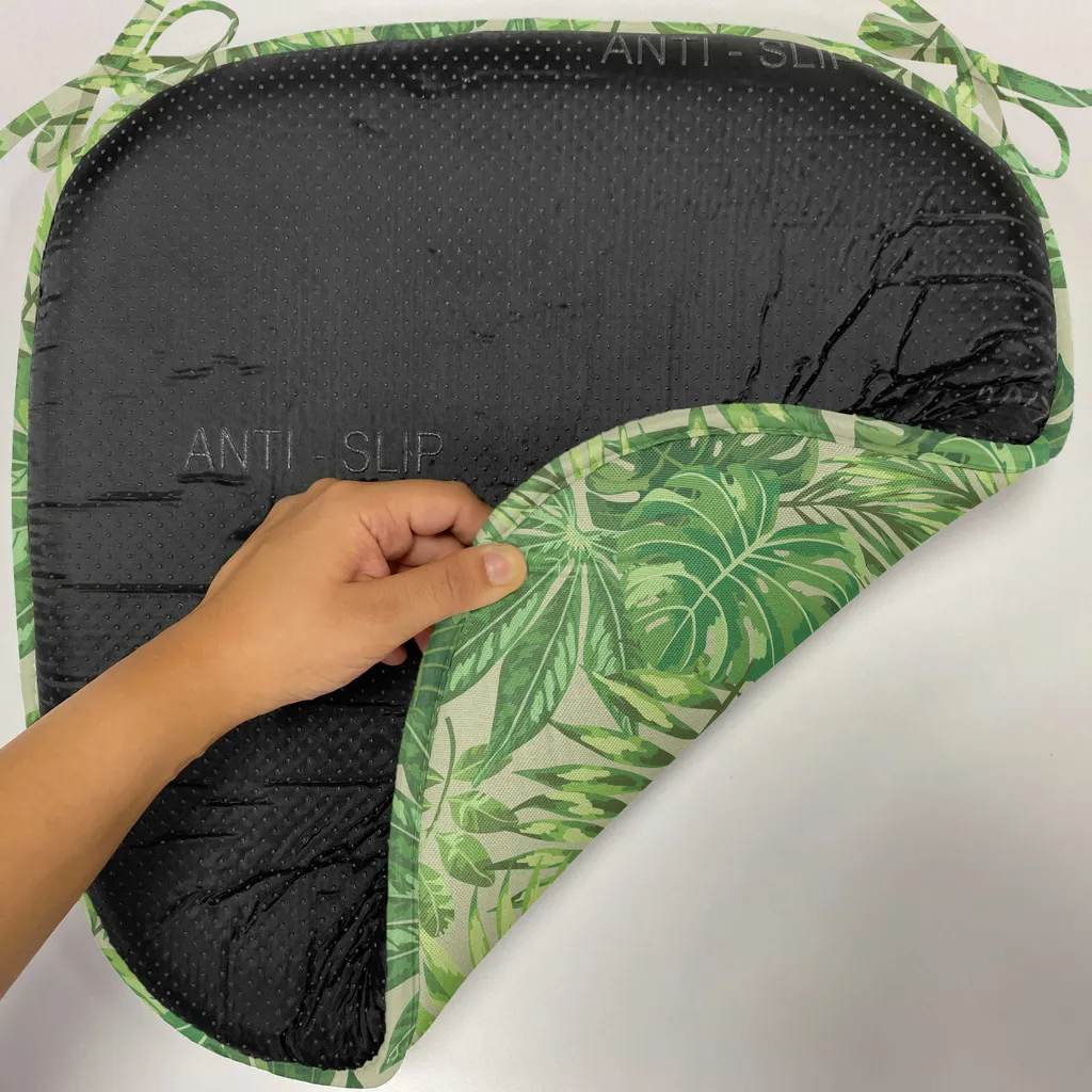 Coussin de Chaise avec Sangles Vert Pomme 40 cm Imperméable - Pack de 6 - 2