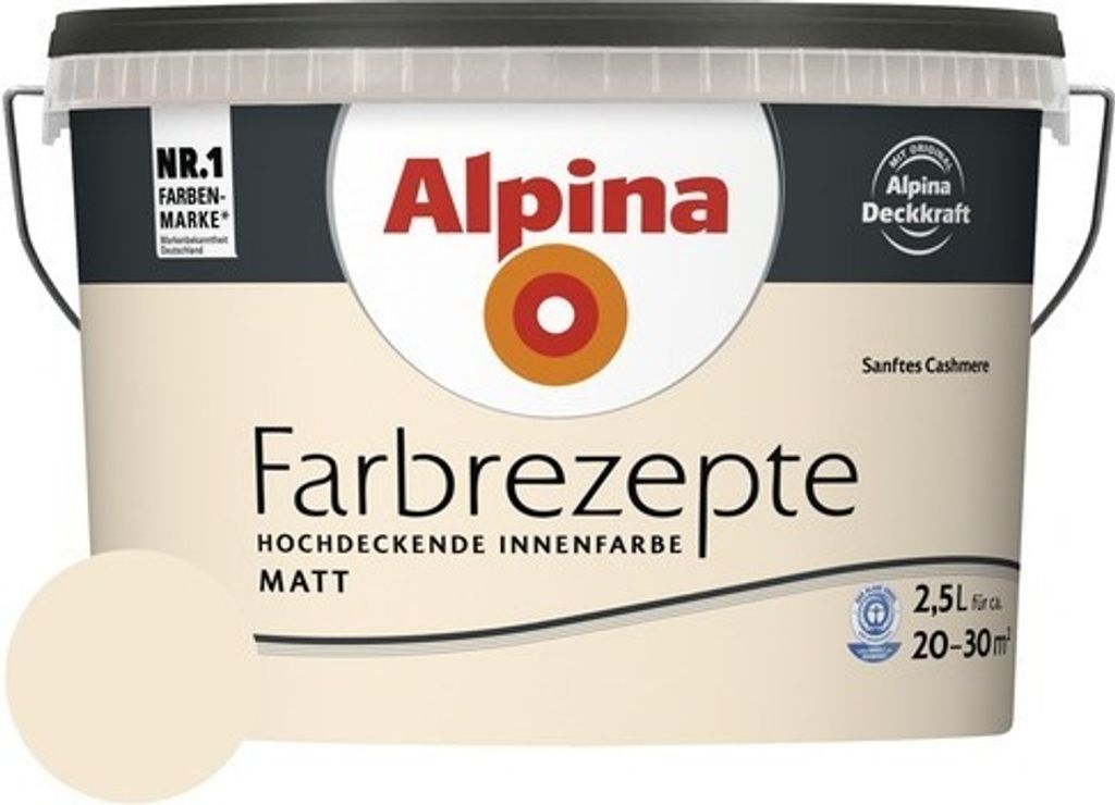 Alpina Farbrezepte Sanftes cremiges Cashmere matt 2,5 L Produktbild 1