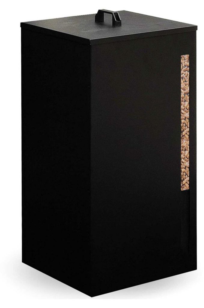 Aga Pelletbox mit Rollen und Tankdeckel 36x36x52 cm Schwarz Produktbild 