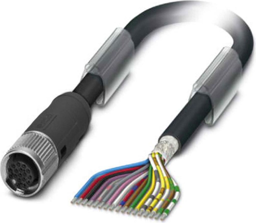 Phoenix Contact M12 Sensorleitung PUR 17-polig Buchse gerade geschirmt/schlepp. A-Kodierung, Länge 5,0 Meter